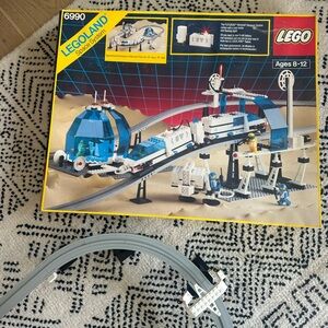 LEGO Futuristic Space Station Set - Blue, White, and Gray